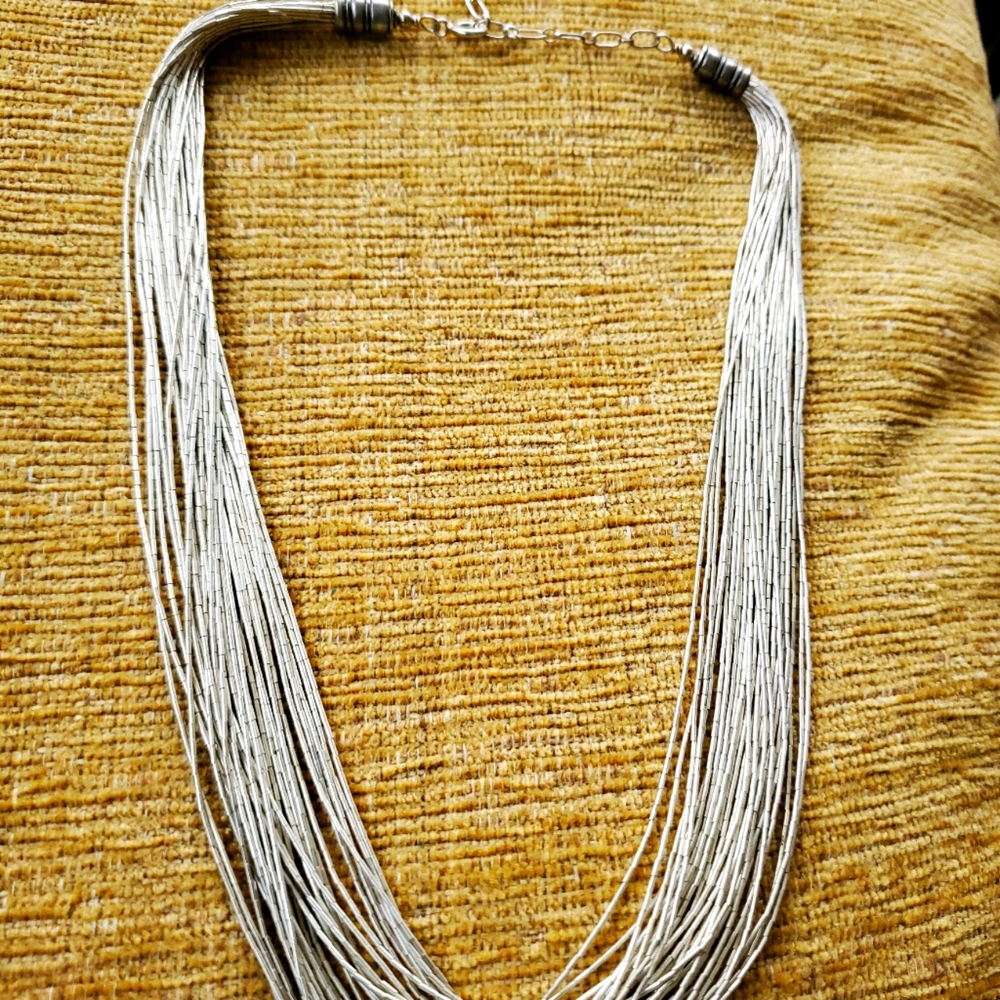 Sterling southwest liquid silver necklace